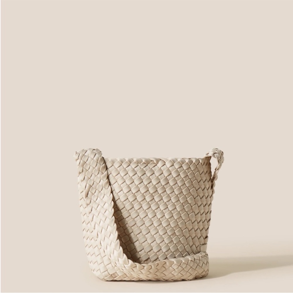 NWT Naghedi Laguna ecru woven bag